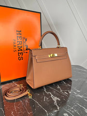 HERMES-Hermes Kelly Bag 28 Cm   27x20  Cm