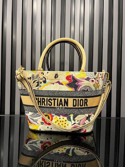 DIOR-CHRİSTİAN DİOR Hat Basket Multicolor Bag