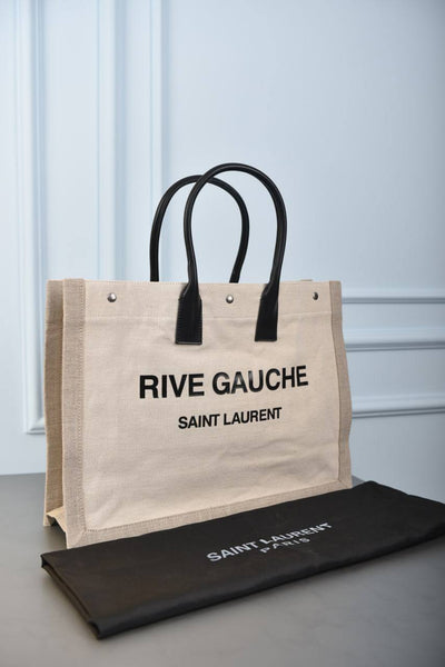 YVES SAINT LAURENT-Rive Gauche Linen Tote